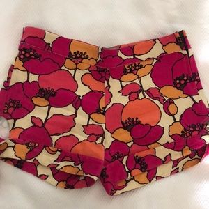 Print cotton shorts